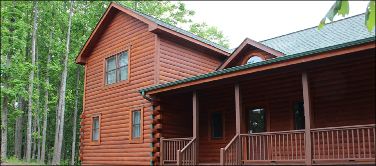 Log Home Staining in Harpster, Ohio